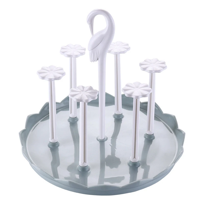 

Cup Storage Rack, Glass and Sports Bottle Drain Rack, Kitchen Countertop Non-Slip Cup Holder