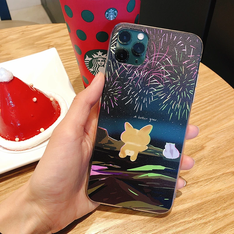 STARRY FOREST Лучший год фейерверков проиллюстрированный мягкий чехол для iphone 11 promax XR