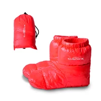 winter camping slippers warm socks for sleeping bag outdoors warm boots men women winter duck down booties slipper boots