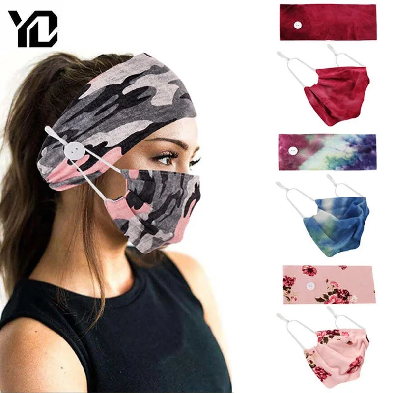 2 шт./лот Рождественская пуговица спортивная повязка на голову маска Женская