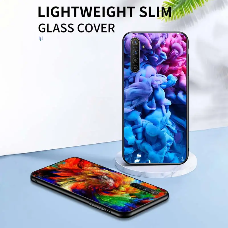 

Color Beauty Fundas for OPPO Realme V15 X5 X3 X50 X7 X2 C17 C11 C3 C2 7 7i 6 6S 6i 5 Narzo 20 Pro Black Phone Case
