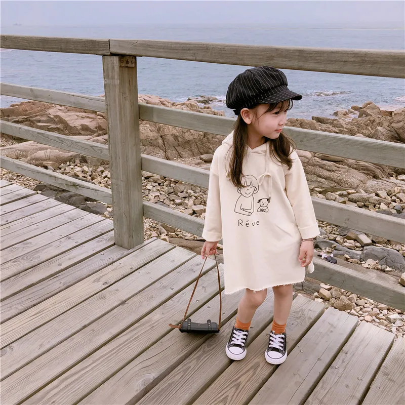 Новое поступление осень 2019 хлопковая Повседневная Длинная толстовка с капюшоном