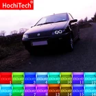 Последняя фара Мульти-Цвет RGB светодиодный Ангельские глазки гало кольца дневные ходовые огни РФ Пульт дистанционного управления Управление для Fiat PUNTO Mk2 1999-2010 аксессуары