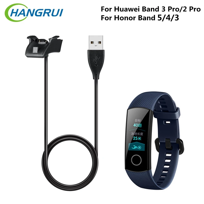 Hangrui магнитное USB зарядное устройство для Honor Band 5 4 3 стандартная версия Смарт-браслет Колыбель Док-кабель для huawei Band 3 Pro 2 Pro