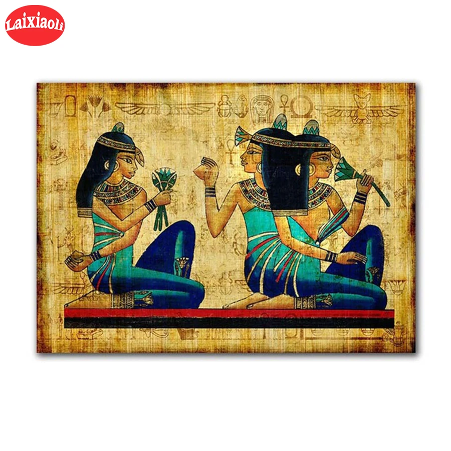 

Алмазная живопись, абстрактное искусство, винтажная египетская королева, алмазная вышивка, квадратные/круглые пазлы, подарки, домашний дек...