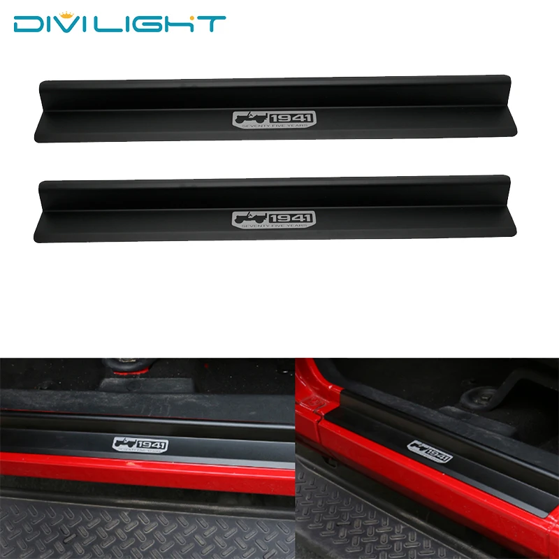 Auto Car Door Sill Strip Guard Doors Plate Scuff Protection Front Rear 4 Step Scratch Sticker Cover For Jeep Wrangler JK | Автомобили и