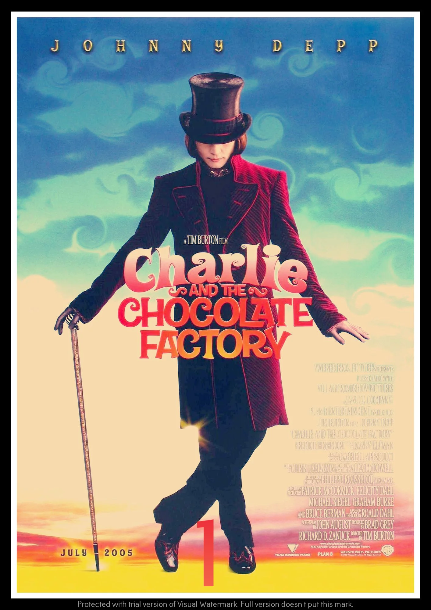 Charlie and the Chocolate Factory плакат декоративный DIY настенный холст стикер домашний бар художественные Плакаты Декор - Цвет: Черный