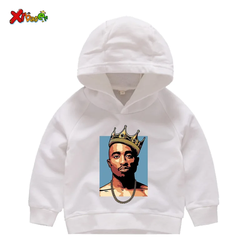 Толстовки с капюшоном для мальчиков свитшоты в стиле хип-хоп футболка принтом Swag