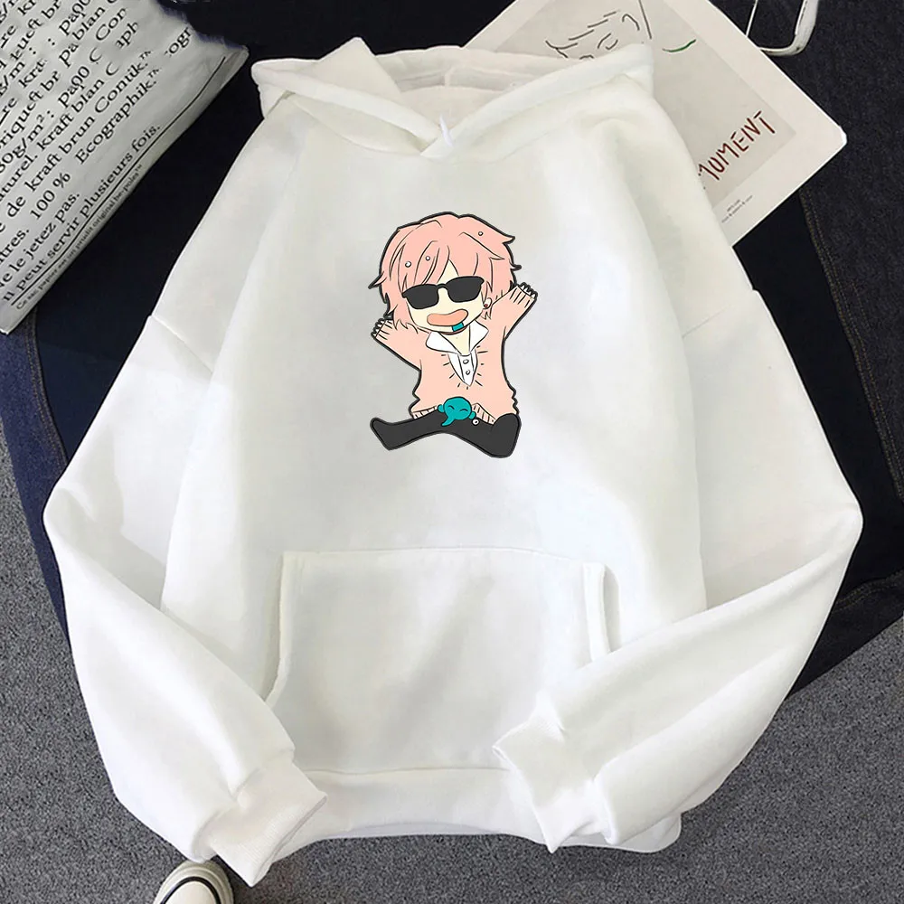 

Japanese Anime Yarichin Club Kawaii Ayato Yuri Hooded Sweatshirt Cute Pink Cartoon Tops Harajuku Korean Casual Men/Women Hoodies