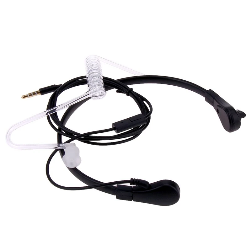 1pin 3.5mm Throat Mic Microphone Covert Acoustic Tube Earpiece Headset For Samsung/HTC/LG/Blackberry/MOTORO Smart Phone Earphone |