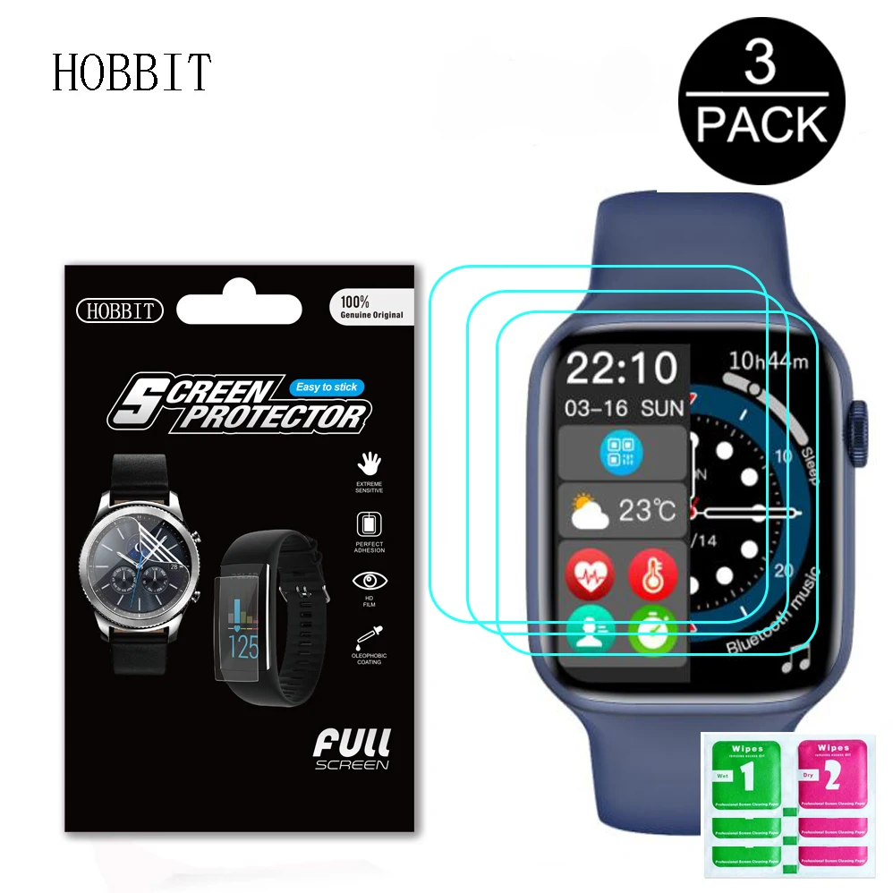 

Прочная и устойчивая к царапинам Гидрогелевая пленка из ТПУ для Lemfo Iwo 13 Pro W37/T800, Защитная пленка для экрана смарт-часов, не стекло, 3 шт.