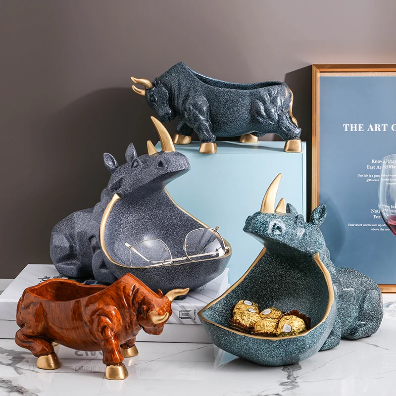 3D носороги статуя аксессуары для украшения дома скульптура животного