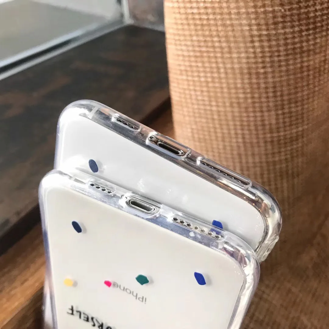 INS милый модный английский Радужный цветной волнистый чехол для телефона iPhone 11 pro