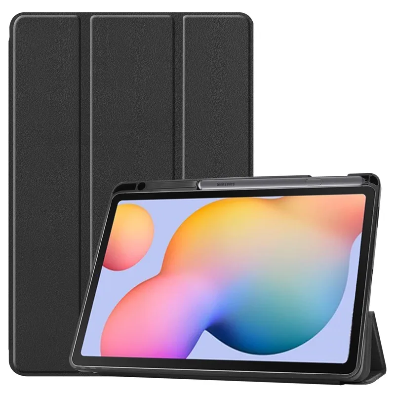 Чехол для Samsung Galaxy Tab S6 Lite 10 4 дюйма с держателем карандашей тройная подставка