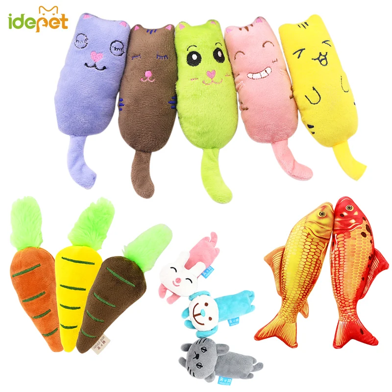 Игрушка для питомцев, кошек, плюшевых укусов, игрушки для домашних животных, кошачья мята, вокальный креативный холст, имитация редиски, рыба, животные, игрушка для жевания, пищалка, 30