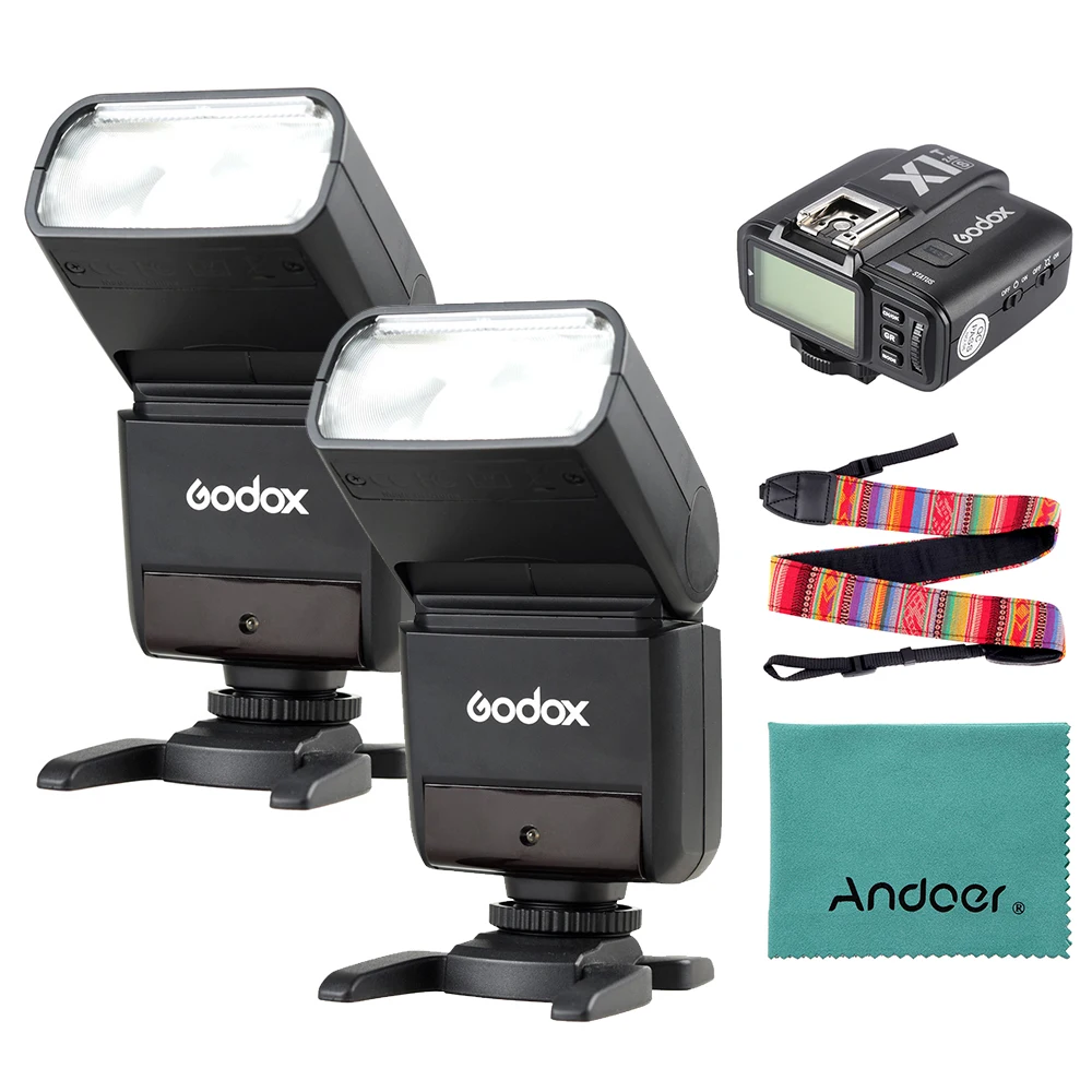 Godox TT350S 2 * Вспышка Speedlite 4G Беспроводная Master &amp Slave 1/8000S HSS вспышка с режимом TTL для sony