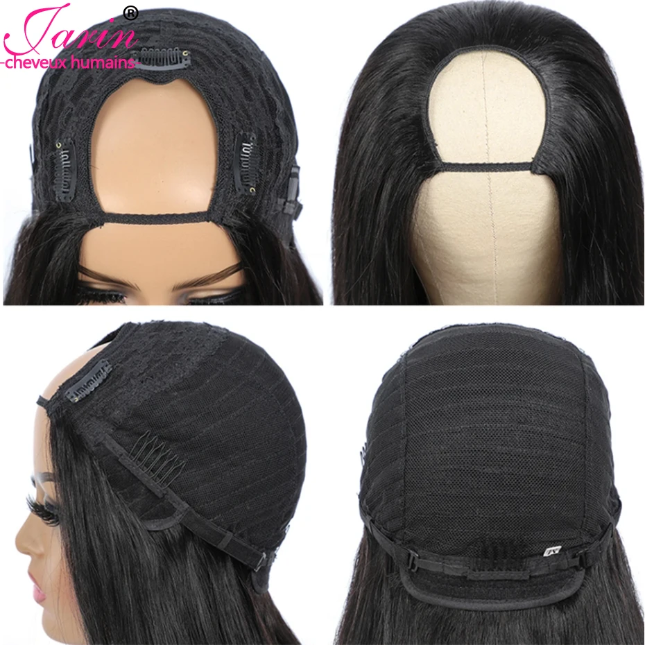 JARIN HAIR 100% человеческие волосы парики натуральные бразильские U-образные прямые