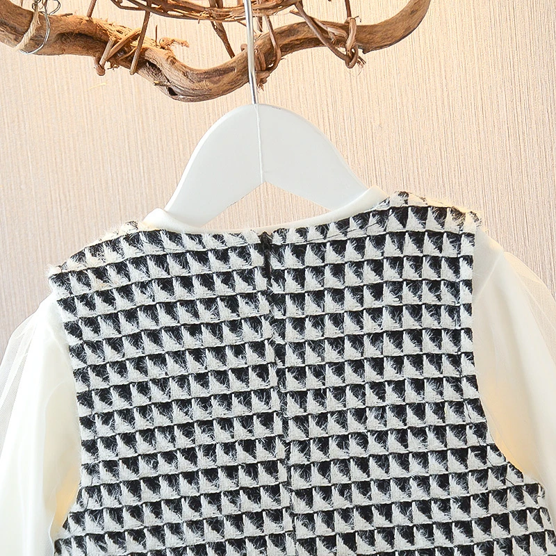 2 шт. клетчатое платье с длинным рукавом вечерние осень/зиму | Детская одежда и