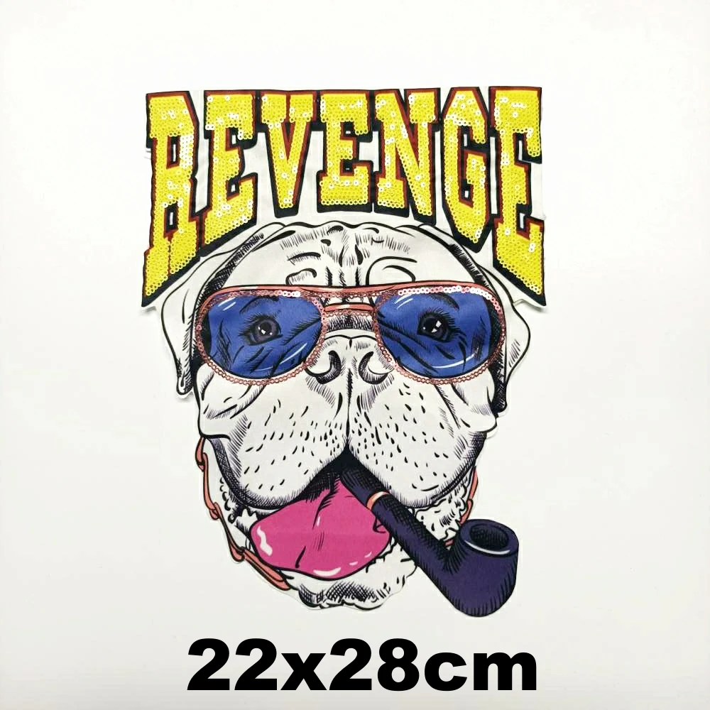 

Garment accessory large embroidery big dogs animal cartoon patches for clothing PA-3383