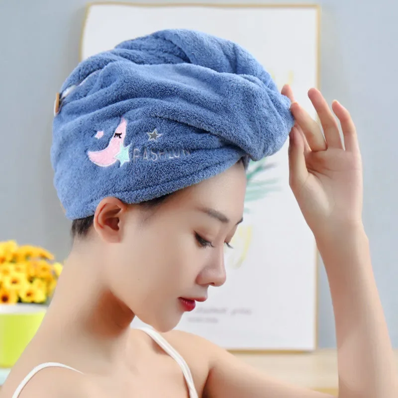 

Women Girl's Magic Microfiber Shower Cap Towel Bath Hats for Women Dry Hair Cap Quick Drying Soft for Lady Turban Head