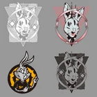 Термочувствительные нашивки с рисунком кролика для одежды