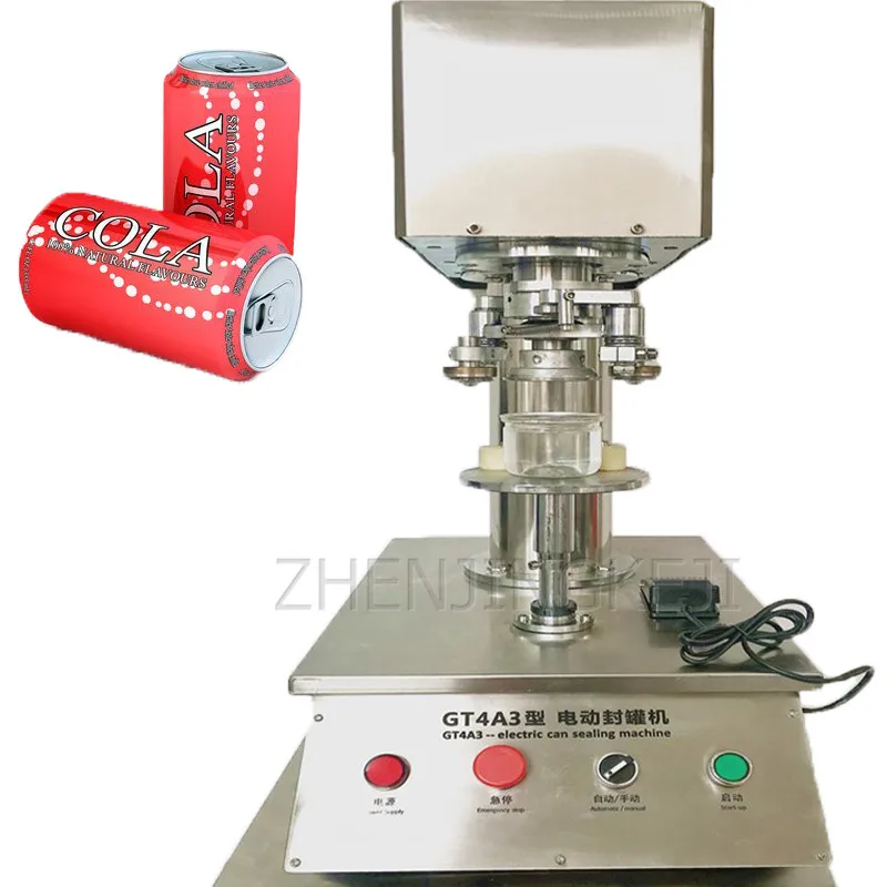 

110V/220V Commercial Sealing Machine Tinplate Cover Tools Drink Easy Pull Fully Automatic Seal Mouth Equipment 15-25 pcs/min