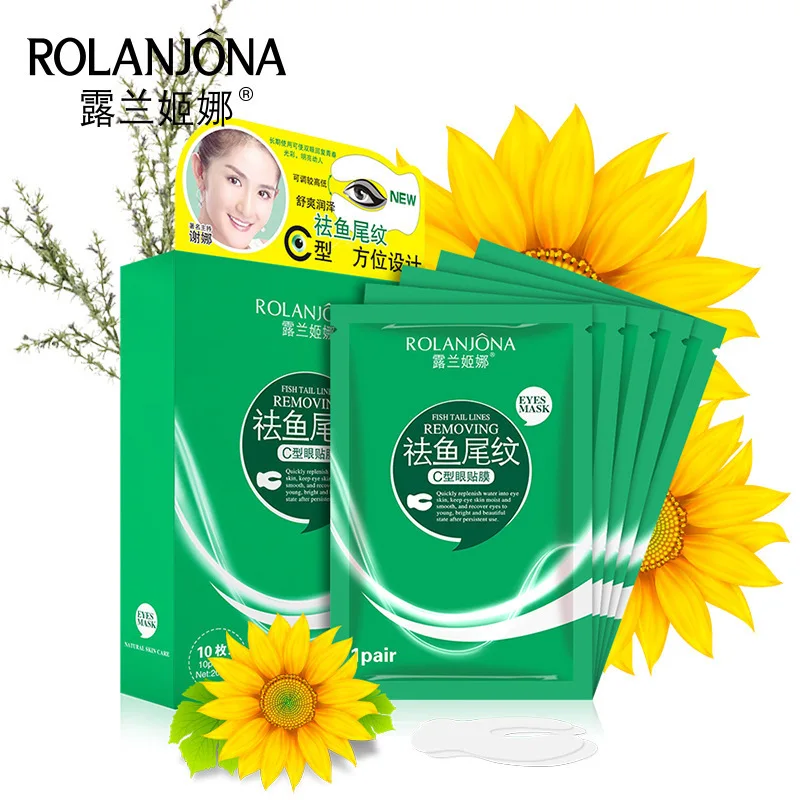 

10 Bags ROLANJONA Eye Patches Repair Eye Masks Dark Circle /Eye Bag/Fine Line Removing Anti Aging Skin Care