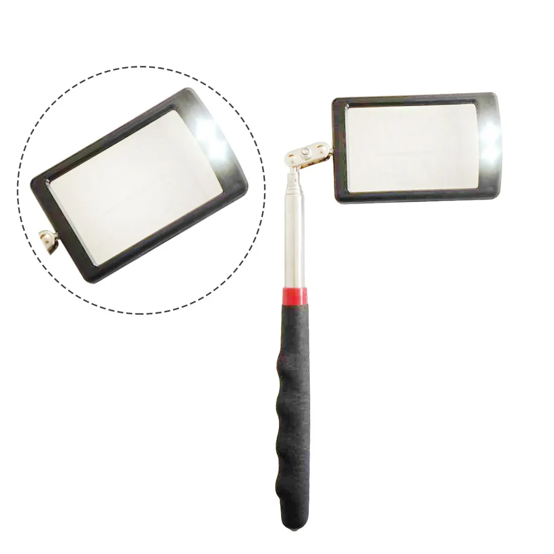 

1pcs Auto LED Light Extendible Inspection Mirror Endoscope Car Chassis Angle View Automotive Telescopic Detection Tool Equipment