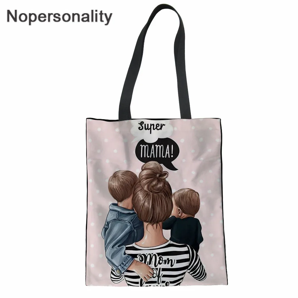 Фото Nopersonality супер мама женские холщовые сумки через плечо драма девушка корейский