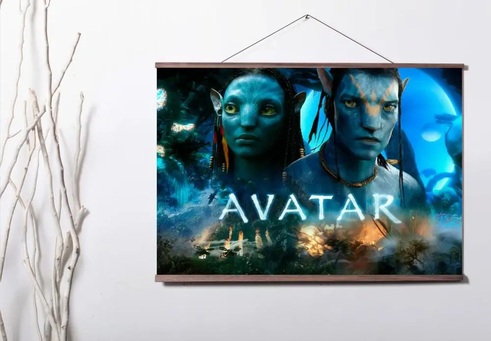 Аватар Кино Искусство Холст Плакат Украшение картина с твердой древесиной