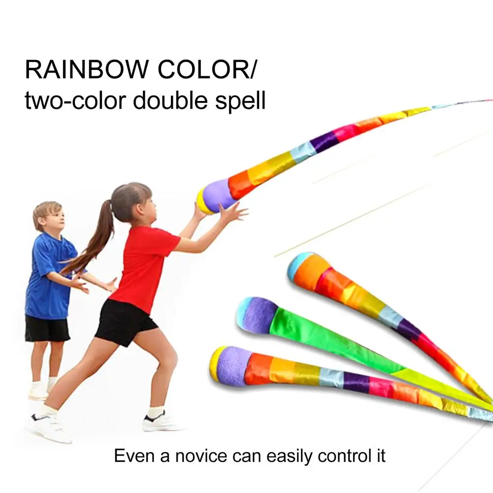 

Waldorf Toys for Kids Ribbon Ball Silks Rainbow Soft Skytail Toy