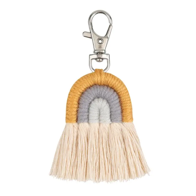 Цепочка для ключей ручной работы Радужный брелок автомобиля Дамский аксессуар