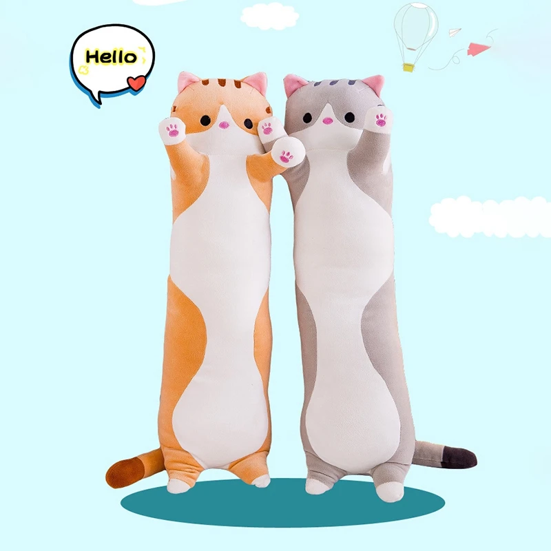 

Детская мягкая плюшевая игрушка-подушка в виде кошки, кукла, подарок для девочек и мальчиков, милая мягкая плюшевая подушка в виде животного