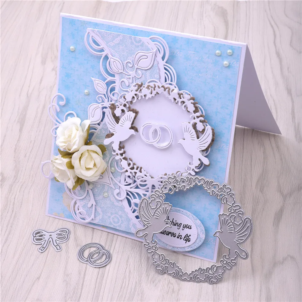 DiyArts венок рамка умирает Лук Птица резки металла пресс форм новые 2020 тиснение для