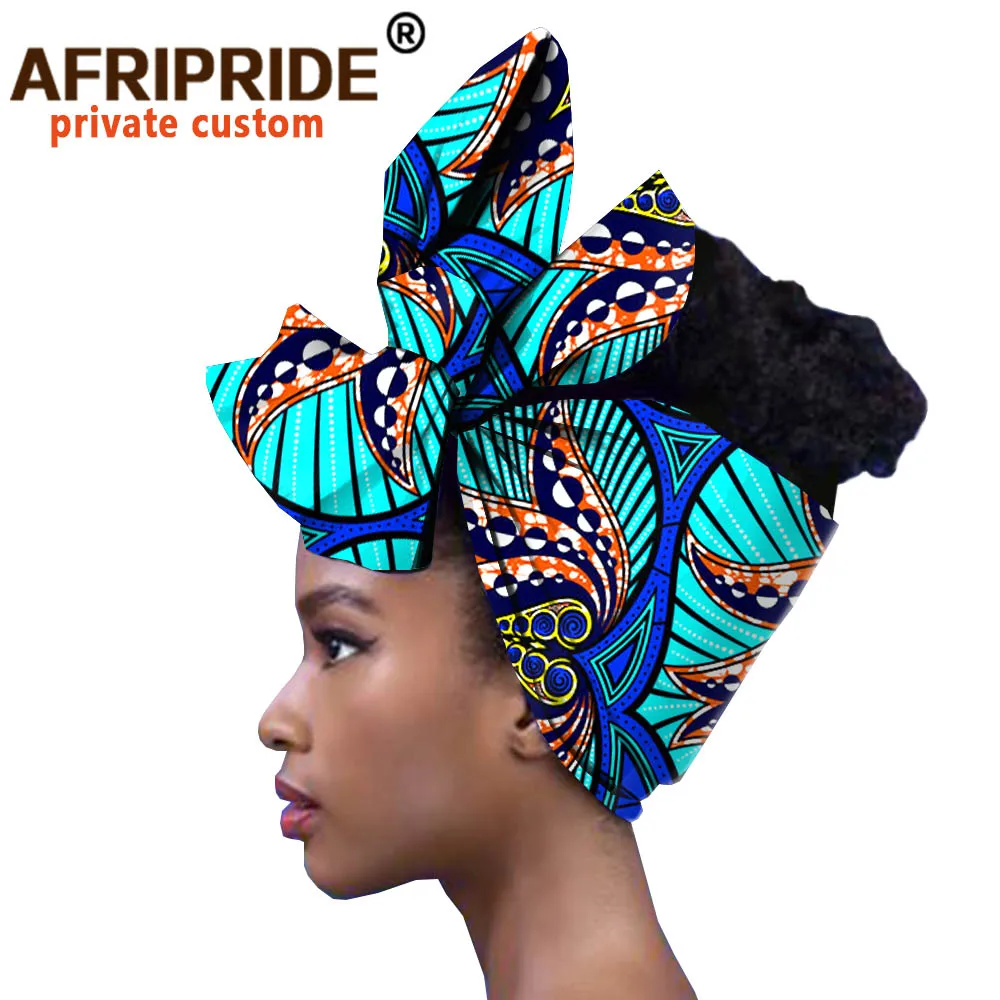 

African Ankara Print Bandanna Head Wrap for Women Handmade Wax Cotton Material A2028006
