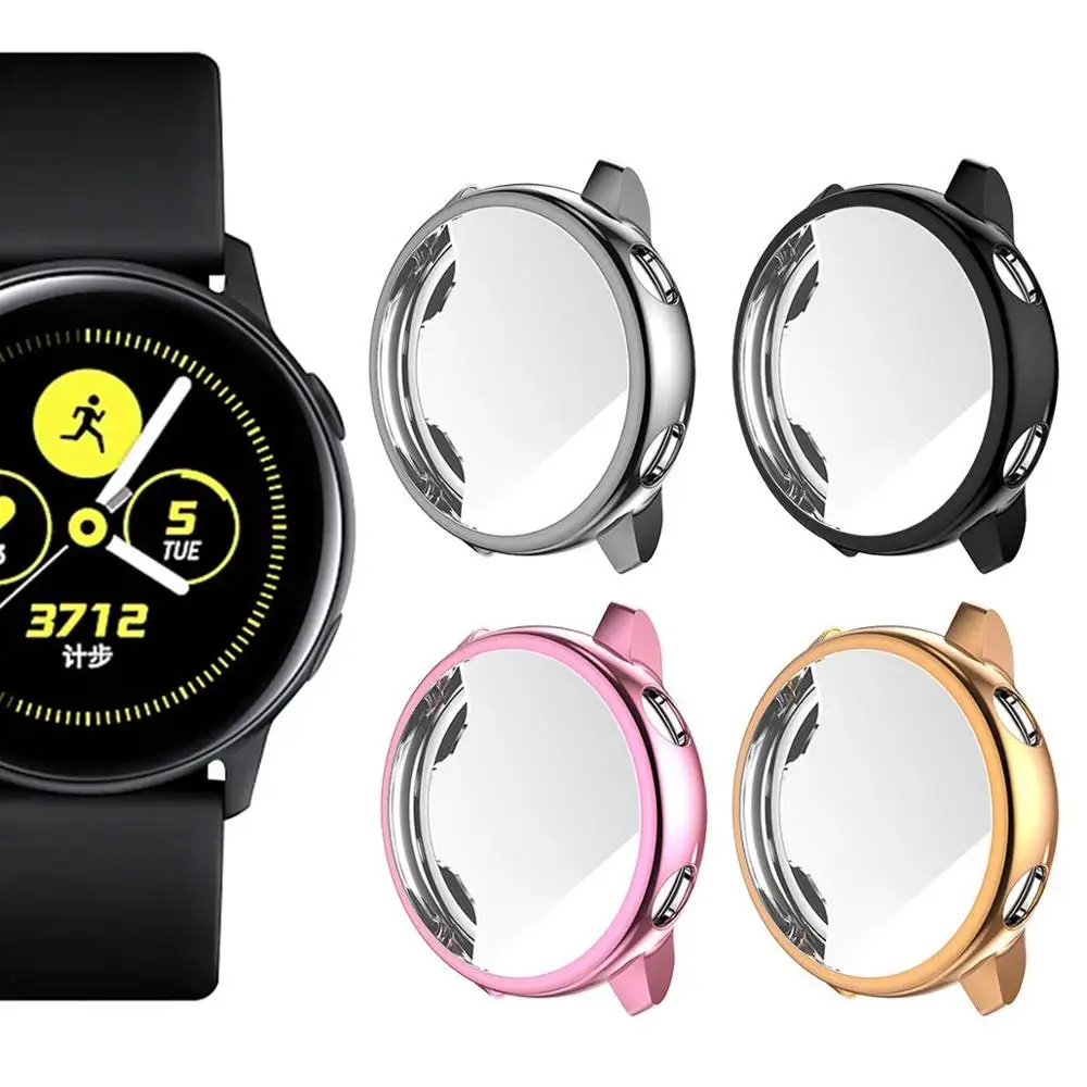 Чехол из ТПУ для Samsung Galaxy Watch Active 40 мм мягкий прозрачный протектор экрана против