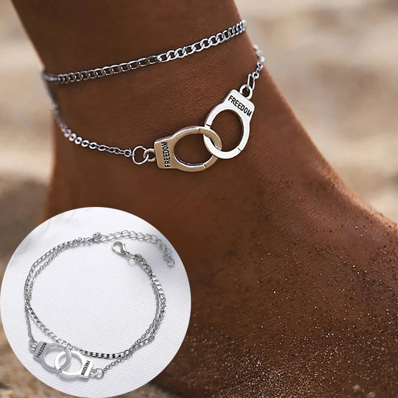 Многослойная цепочка для ног наручники в стиле бохо дизайнерские пляжные