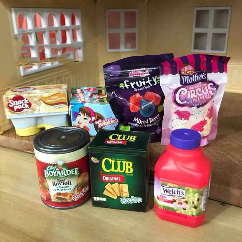 Миниатюрный Кукольный дом 2 шт. кухонная еда или обувь открытая коробка для