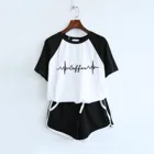 Комплект Спортивный Женский, футболка и шорты, лето 2021 г.