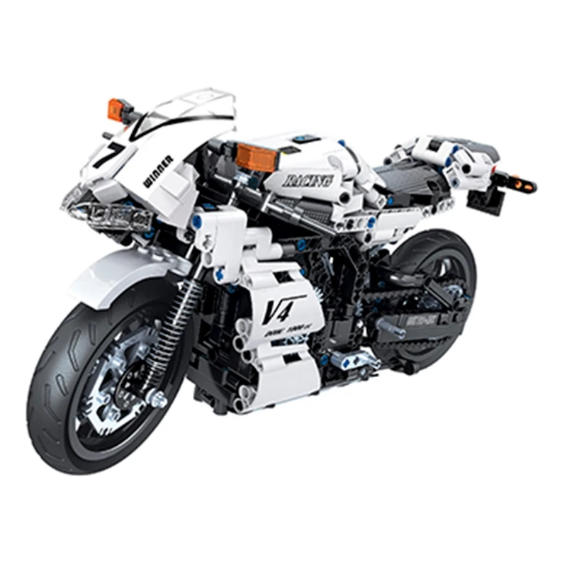 

J2FF High-drilled Racing Motorcycle Education Assembly Kits, Motorbikes Construction Particles Set for Scooter Lovers