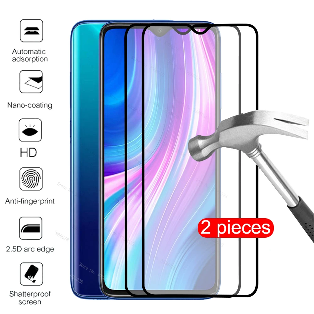 2 шт. закаленное стекло для xiaomi redmi note 8 t 8pro 8a защита экрана redme pro redmi8 a Защитная
