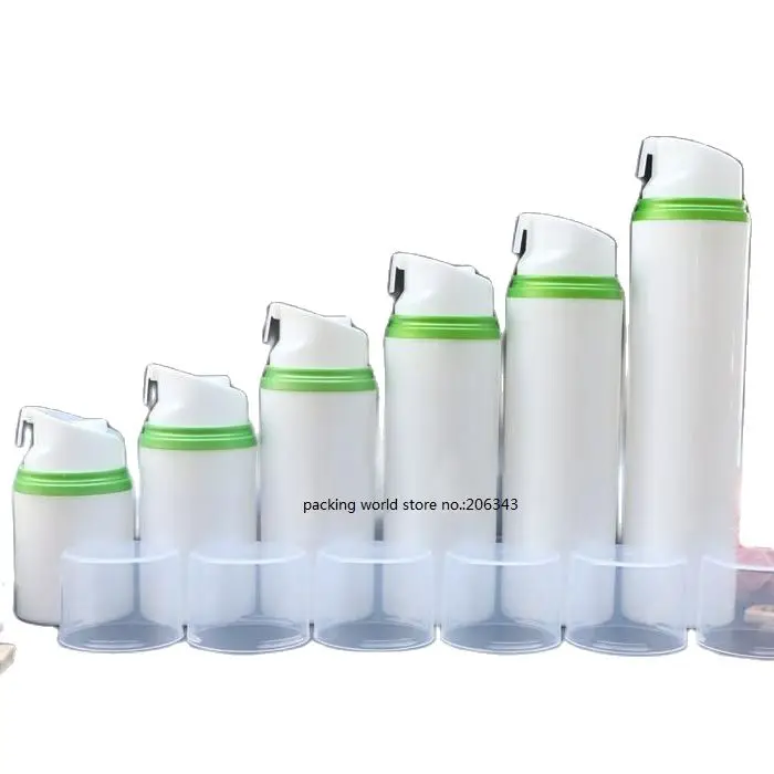 50 мл пластиковый безвоздушный пресс-насос для бутылки зеленый ободок