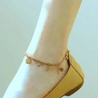 jhsl brand women anklets with charm stainless steel trendy fashion foot summer jewelry ankle bracelets new arrival 2021