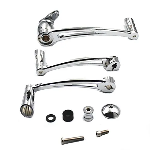 

Хромированный/черный набор тормозных рычагов с ЧПУ Рычаг переключения передач с колышками для Harley 96-13 Electra Road Tri Glide Touring