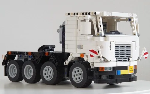 Технологический строительный блок MOC 17197 три в одном 8x4 Тяжелый грузовик прицеп