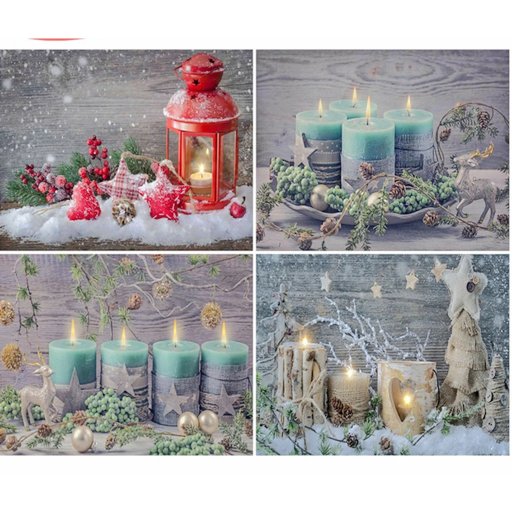 

5D Diamond Painting Handmade DIY Crafts Sewing Art Paste Diamond Embroidered "Candles" Cross Embroidered Home Decoration Gift