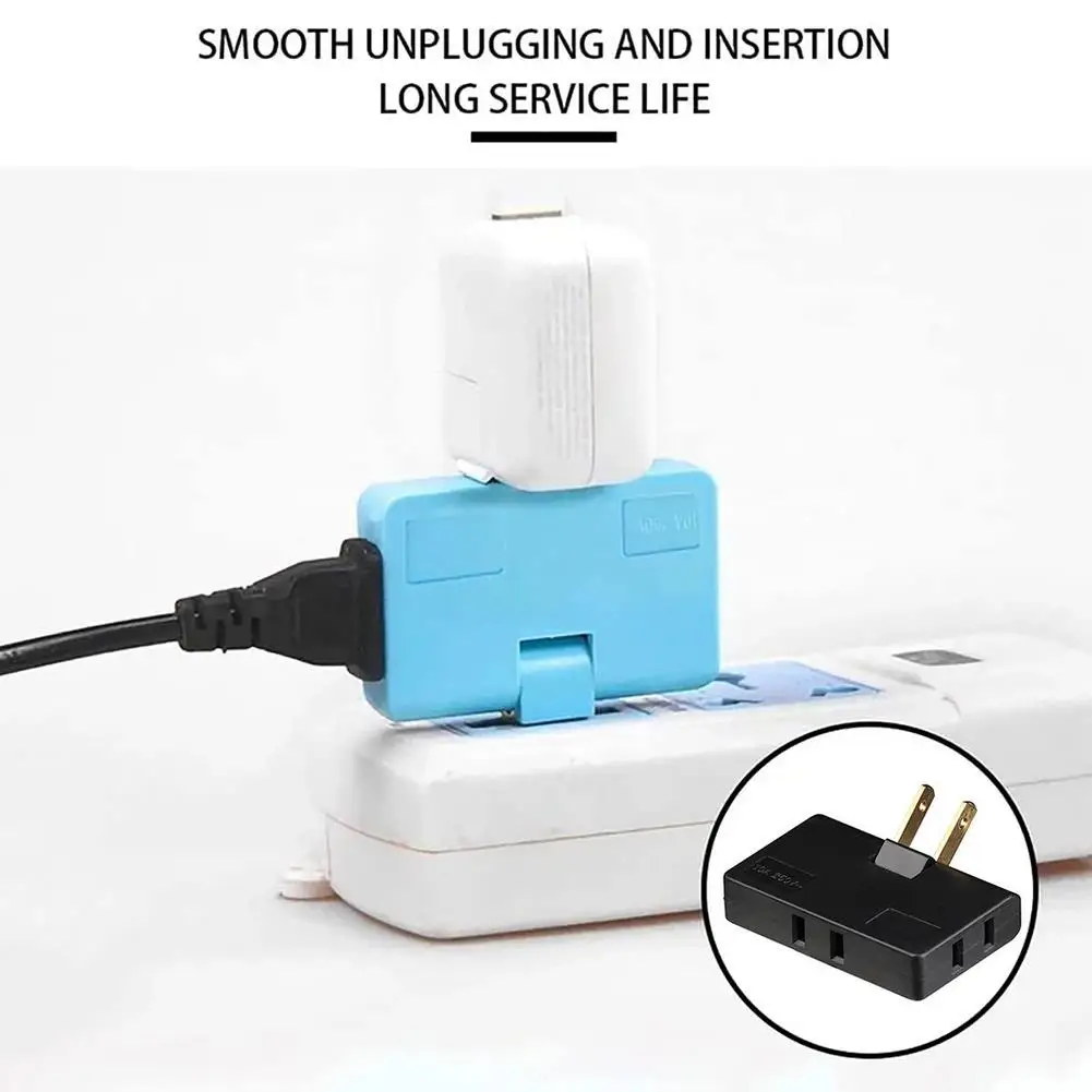 Удлинитель для настенной розетки 3-ходовой разветвитель 2-зубчатый вращающийся