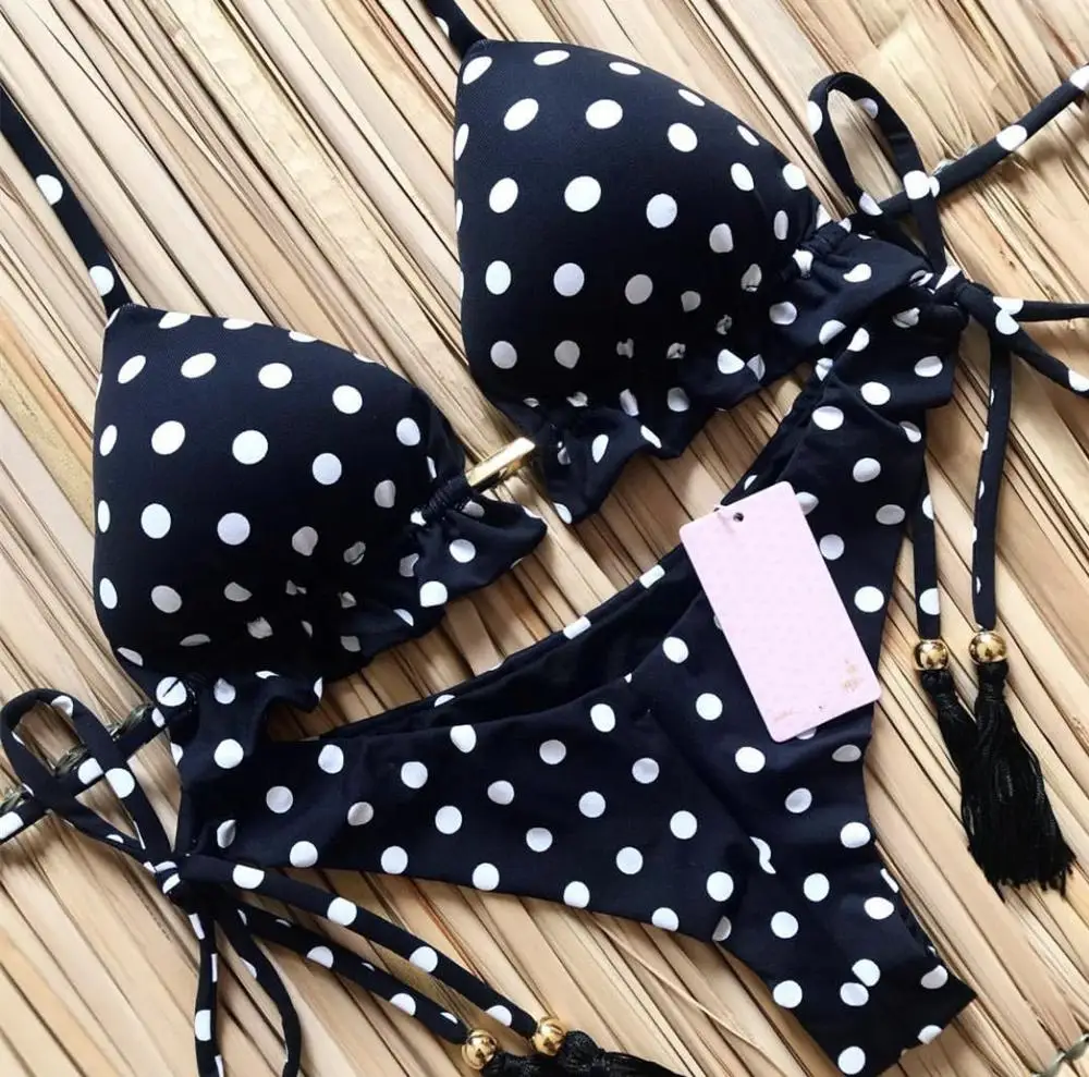

2021 swimwear women New Tassel Print Sexy Bikini Swimsuit Bathing Suits women swimsuit women bikini Gift