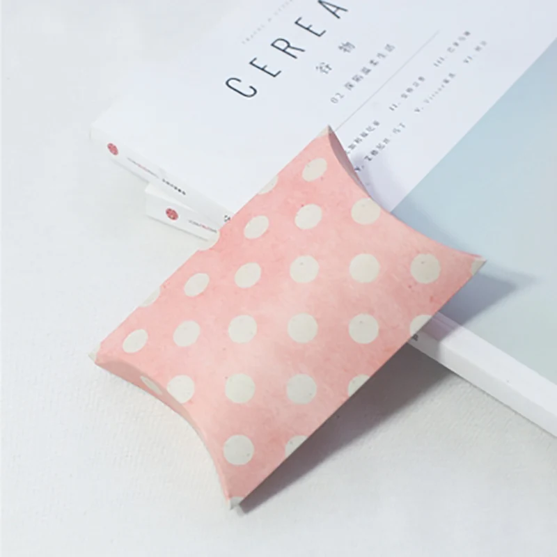 10pc-Pink-dots 10 шт. Подарочная коробка драже бонбоньерка Подушка Форма День рождения упаковка коробки для вечеринки сладкие свадебные подарочные коробки для подушки Конфета печенье - Цвет: 10pc-Pink-dots