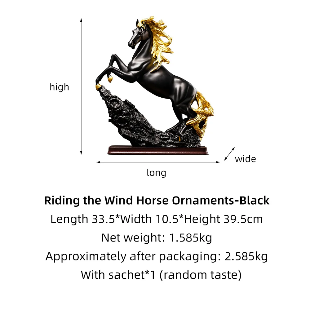 

Modern Resin Horse Statue Office Ornament Horse Figure Sculpture Display Gift Home Living Room Decoration Accessories Crafts